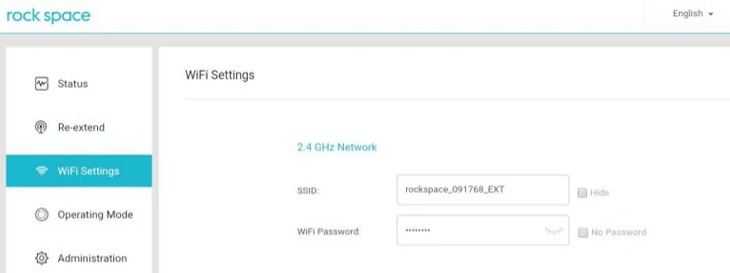 Reset WiFi Extender Password Rockspace